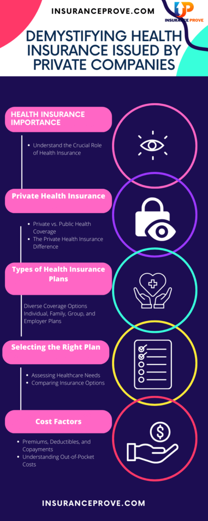Health Insurance Issued by Private Companies infographic